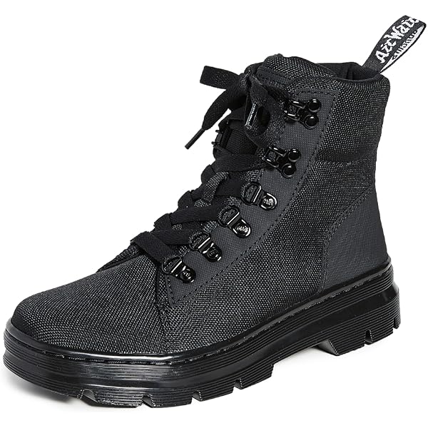 Dr. Martens Air Wair Bonny Black Canvas Chukka Boots. Lace -up. Bouncing Sole. Dr. Martens Unisex Combs Tech IiCombat Boot, Svart, 8 UK Men  main image 2