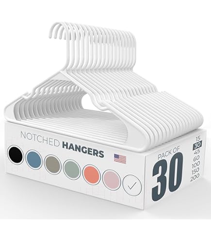 Amazon.co.jp: 丈夫な白のプラスチック製ハンガー アメリカ製 丈夫で