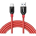 Anker PowerLine+ USB-C & USB-A 3.0 ケーブル (1.8m レッド) Oculus link/Galaxy S10 / S10+ / S9 / S9+、iPad Pro (2018, 11インチ) / iPad Air