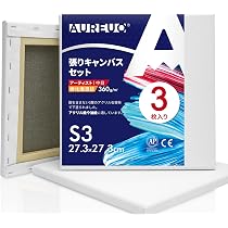 Amazon.co.jp: AUREUO 張りキャンバス セット S3 (27.3cmX27.3cm) 中目
