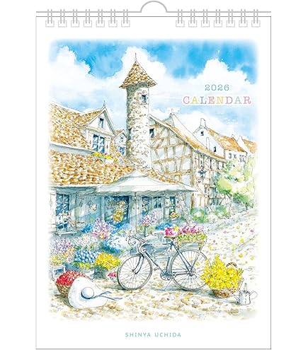 Amazon | IFN 内田新哉 卓上/壁掛 2026年カレンダー 14×12cm CL-538