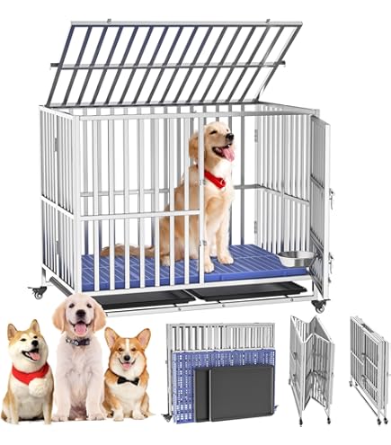 Amazon.co.jp: PETOOP 頑丈な犬用ゲージ 犬小屋 大型犬 中型犬 小型犬