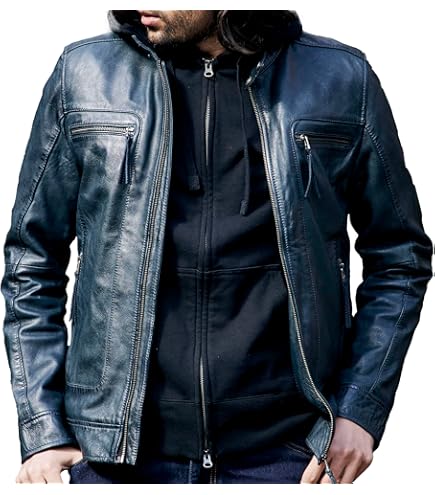 Amazon | [ライズ] メッシュレザージャケット RLSJ1301 メンズ