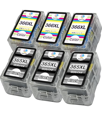 Amazon.co.jp: BC-365XL+BC-366XL 各2個セット 互換 詰め替えインク
