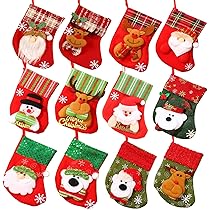 Amazon | クリスマスの靴下 12枚セット クリスマス ソックス 3D 立体