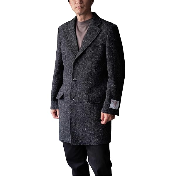 Amazon | [NEVEREND] ハリスツイード コート メンズ チェスターコート  
