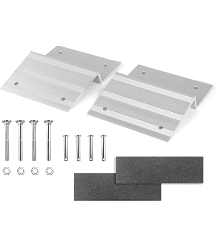 BROK Loading Ramp 8-inch Kit Aluminum With Full Width Scratchproof Pads Custom Create Ramps With Your Wood Planks To Load Lawn Tractors Atvs Dolleys Wheelbarrows