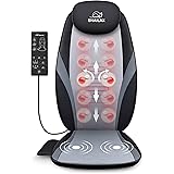 Snailax Shiatsu Massage Cushion with Heat Massage Chair Pad Kneading Back Massager for Home Office Seat use SL-256