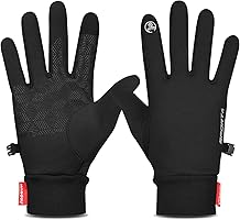 Yobenki 手袋 アウトドアグローブ 防寒グローブ 裏起毛 タッチパネル搭載 ランニンググローブ スポーツグローブ 薄手 アウトドアスポーツ手袋 保温防風 滑り止め付き バイク 自転車 登山 通勤 通学 冬用 メンズ レディース
