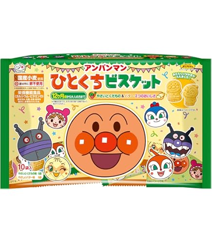 Amazon.co.jp: 不二家 アンパンマンひとくちビスケット 12g×20個