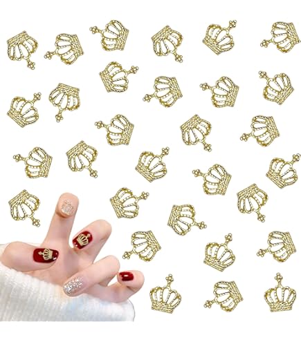Amazon | ネイルパーツ 王冠 30個セット 可愛い 3D 立体 王冠 ネイル