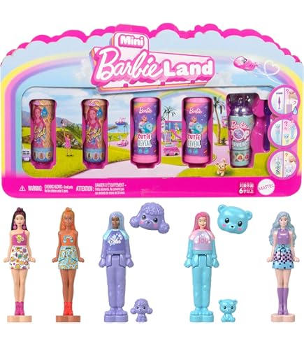 Amazon.co.jp: バービーカラーリビール人形&アクセサリー 6つの開封