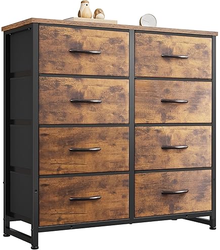 Amazon｜Somdot チェスト タンス 収納 引き出し5杯 布製 大容量 3段