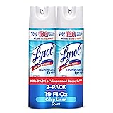 Lysol DisinfectantスプレーCrispリネン、25oz (2 x 370ml)