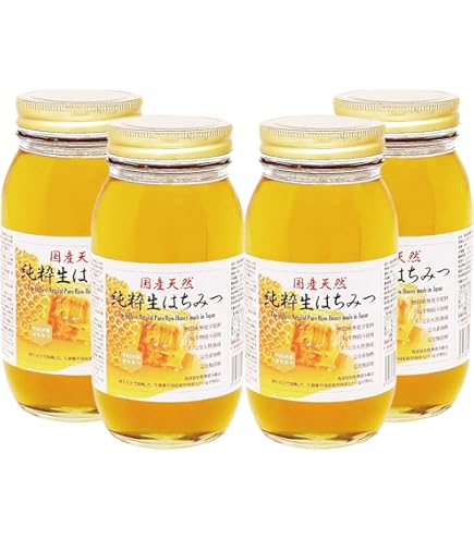 【奈良の里】国産純粋はちみつ 非加熱　1kg × 4個 Amazon | 国産 純粋はちみつ 1kg×4本SET 生はちみつ 非加熱 無添加 無