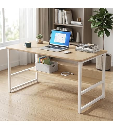Amazon.co.jp: パソコンデスク(ブラウン/茶) 幅85cm×奥行40cm 学習机