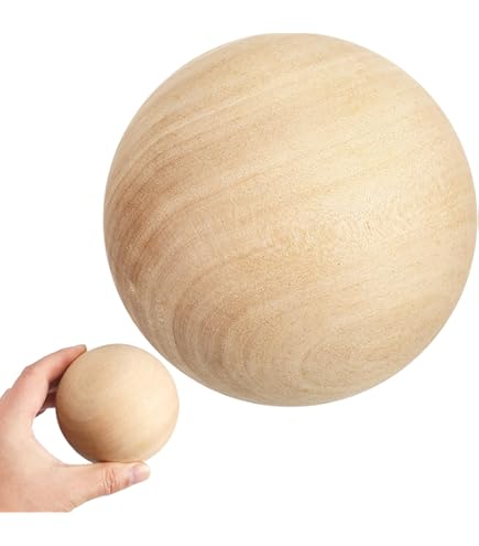 Amazon.co.jp: Gadpiparty 木製ボール 直径9cm 絵画可能 無地 ウッド