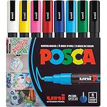 10個セット品 ユニ ポスカ PC5M8C PC-5M 8色　#2591 Amazon.co.jp: ( お徳用 10セット) 三菱鉛筆 ポスカ PC5M8C 中字