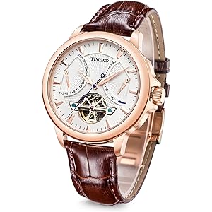 Time100 自動巻き 腕時計 メンズ SeagullMovtナビゲーター・シリーズ フライホイール型 日付 夜光付 エネルギー表示 高級機械式 オートマチック メンズ時計 #W70035G.02A