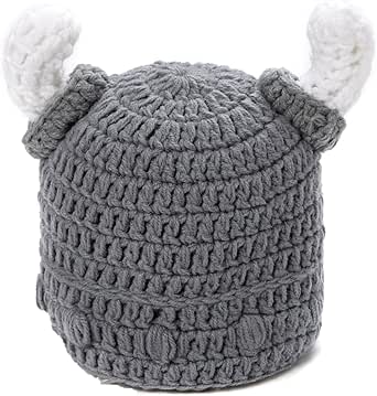 Amazon Co Jp Jelinda 手作り編み 可愛い 牛の角 ベビー ニット帽子 毛系 帽子 記念写真 出産祝い 服 ファッション小物