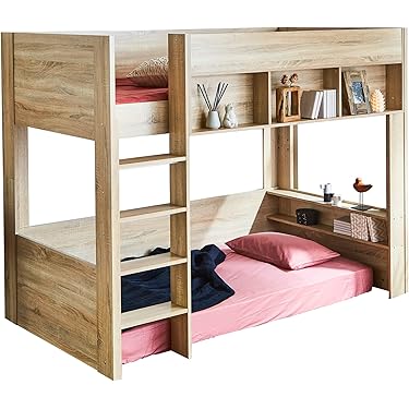 通気性抜群 高さ調整 木製 柵付き 下収納 傷防止 高級 ミドルベッド