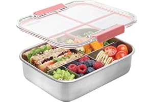 Smash Stainless Steel Bento Lunch Box, 5 Compartments,Blush, 1400ml (40038)
