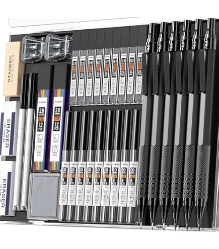 Amazon.co.jp: STAGEEK 21本入りメタルシャープペンシルセット、アート