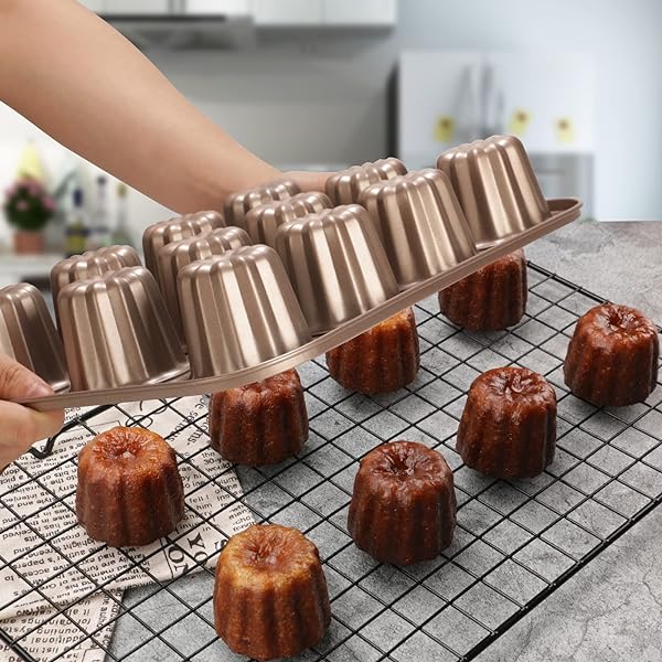 Patisse 719197 lot de 3 cannelés bordelais cuivre 17,5 x 6 x 6 cm uygun