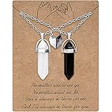 MJARTORIA Split Valentine Heart Partners in Crime Engraved Friendship Necklaces Set of 2