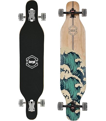 Amazon.co.jp: WiiSHAM Longborads Skateboards 42インチ 完全ドロップ