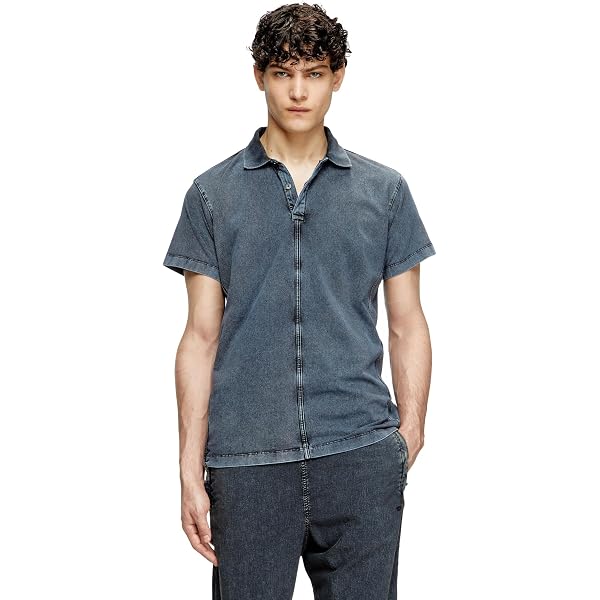 Amazon | [ディーゼル] メンズ ハーフジップポロシャツ T-VOR-OD