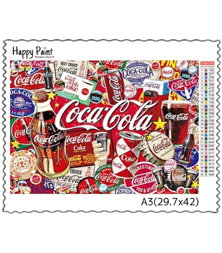 Happy Paint ダイヤモンドアート A2 コーラ お洒落／1638 Amazon