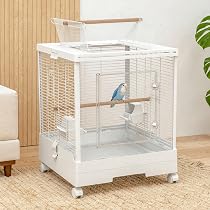 Amazon | Ruexue 鳥かご バードケージ 1段 ホワイト 高さ59cm おしゃれ