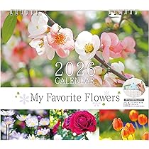 Amazon | 2026年 ポケット付き お花のカレンダー | カレンダー