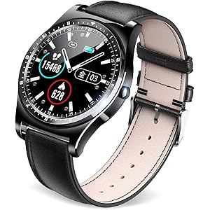 【2020最新 Bluetooth5.0 ビジネス運動両用】 スマートウォッチ フルタッチ 活動量計 歩数計 多機能 カ…