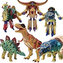 トランスフォーマ恐竜型ロボット シルバー 変形機能付き