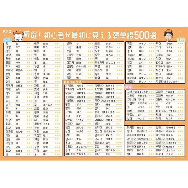 Amazon | 厳選！初心者が最初に覚える「韓単語」500選 第1弾