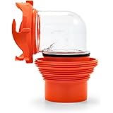 Camco 39736, RhinoFlex Clear RV Sewer Hose Elbow with 4-in-1 Adapter | Features a 360-Degree Fitting Rotation and Built-in Ga