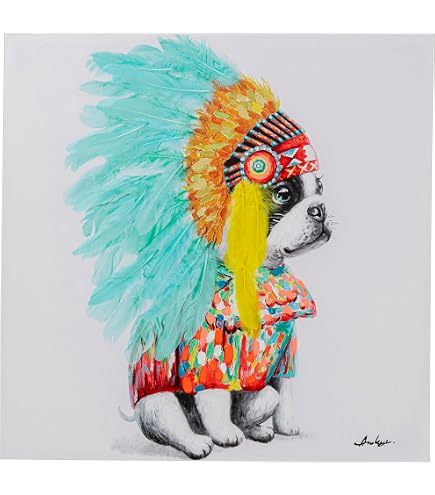Amazon.co.jp: KARE カレ 正規品 絵画 ドッグ ウィズ パイナップル