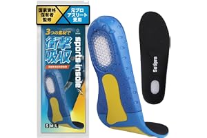 【元プロアスリート愛用】 インソール 中敷き スポーツ 衝撃吸収 ユニセックス 大人 子供 Satipro (M(25.0cm～28.0cm), ブルー/イエロー)