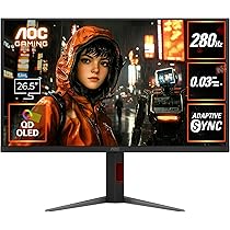 Amazon.co.jp: AOC QD-OLEDゲーミングモニター 26.5インチ, QHD