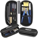 Wgrab プラモデル用工具セット 入門ツール オリジナル収納ケース入り クラフトツール 初心者 薄刃ニッパー モデラーズナイフ ダイヤモンドヤスリ ピンセット 精密ドライバー