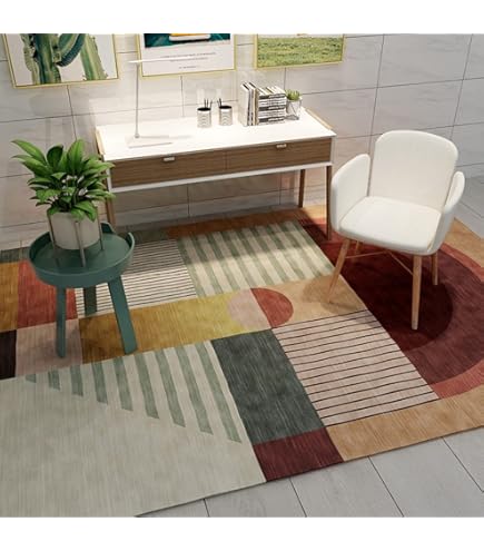 Amazon｜エリアラグカーペットミッドセンチュリーモダンミーツ1970S