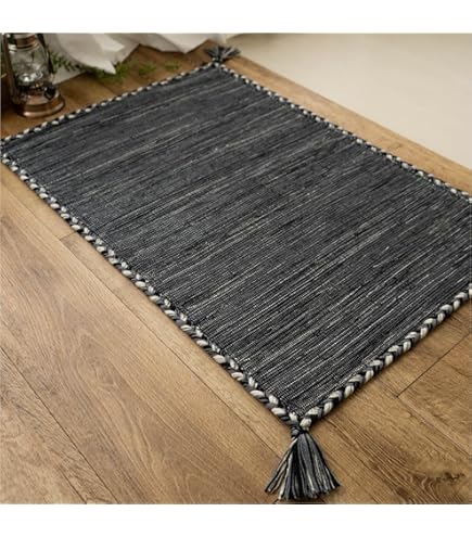 Amazon.co.jp: 無印良品 インド綿混手織ラグ200x200 ライトブラウン