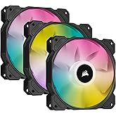 CORSAIR iCUE SP120 RGB Elite Performance 120 mm PWM Triple Fan Kit with iCUE Lighting Node CORE ( AirGuide Technology, Eight