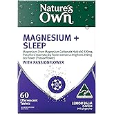 Nature's Own Magnesium + Sleep Tablets 60 - With Passionflower - Traditionally used to Relieve Sleeplessness due to stress & 