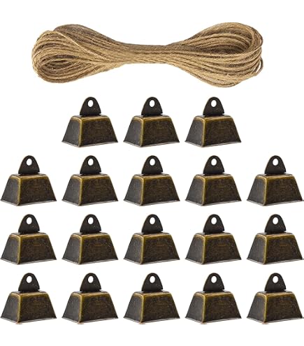 8 Stück Glänzende Goldene Kuhglocken – Klein, Aus Metall, Laut Für Haustiere Oder Deko (3,8 Cm)