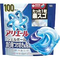 Amazon.co.jp: アリエール ジェルボール【大容量】100個 漂白剤つけ