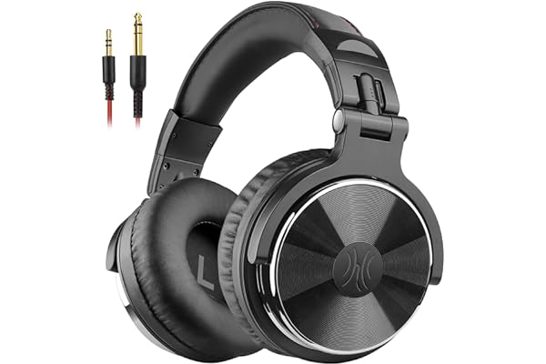OneOdio Pro 10 Over-Ear Headphones Wired Bass Headphones 50mm Driver 6.35 & 3.5mm Jack DJ Monitor Headphone Recording Mixing 
