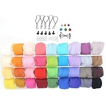 Amazon | 楽MoMo 羊毛フェルト 36色 セット 手芸 ハンドクラフト DIY